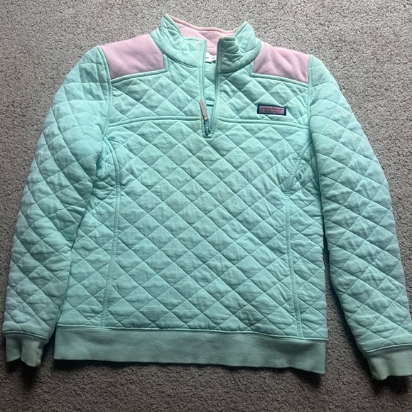 Vineyard Vines Jackets & Blazers - Vineyard Vines women’s  Quilted Jacket - Light Blue and Pink